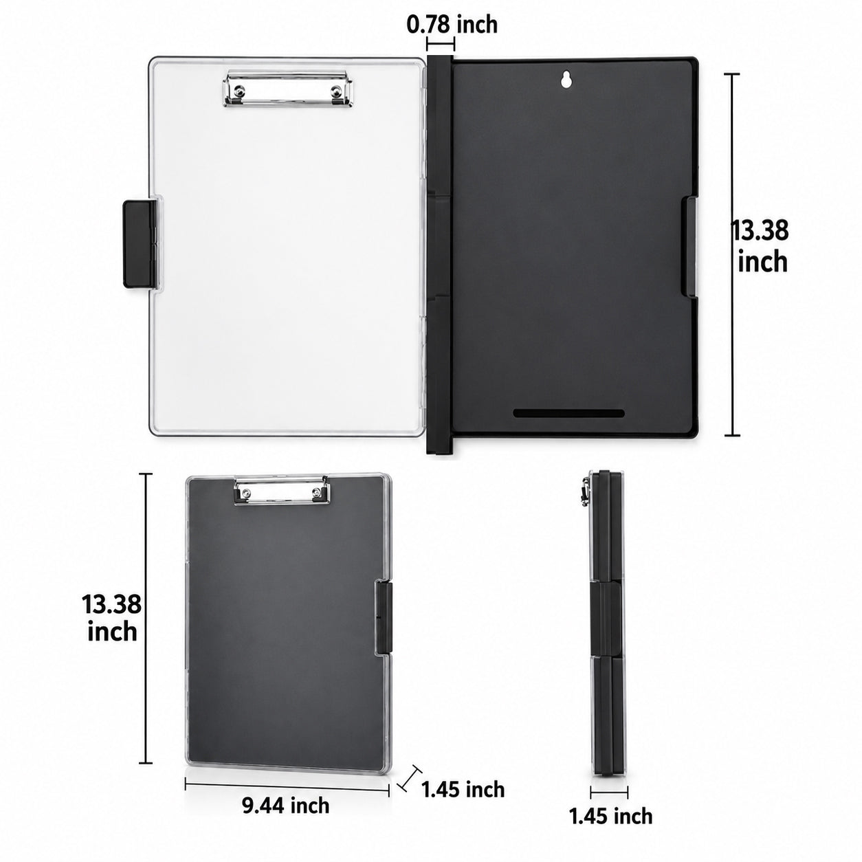 Clearview Clipboard with Storage 8.5 x 11in with Dual Storage Heavy Duty