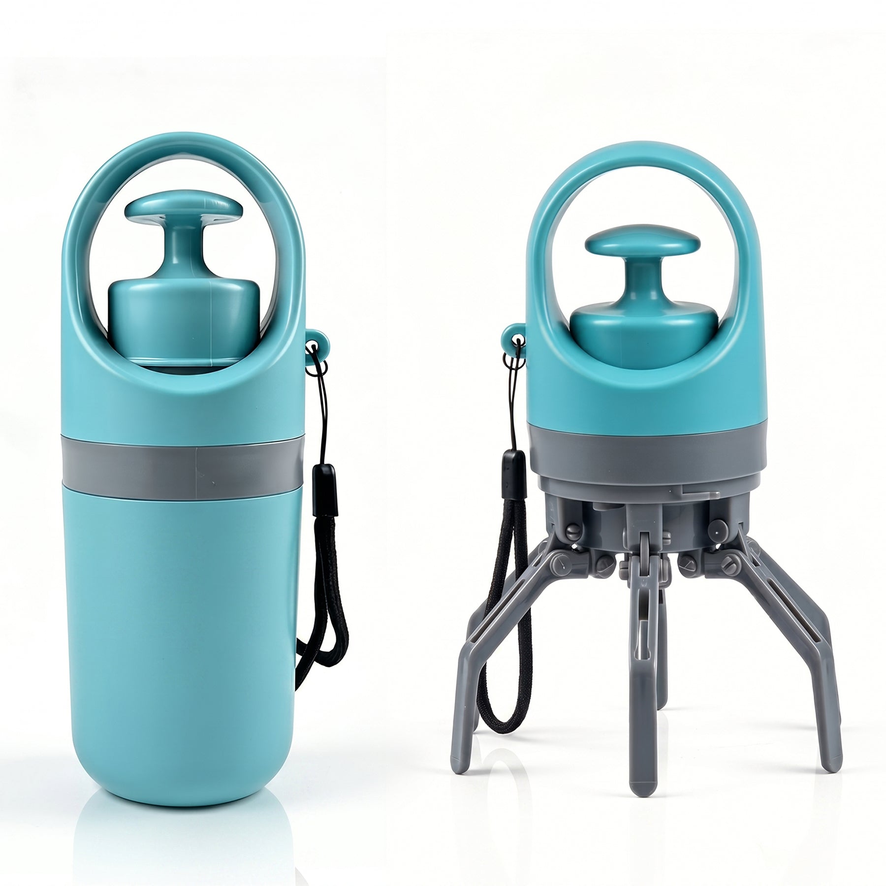 Dog Pooper Scooper with Built-in Poop Bag Dispenser, Portable Claw Handheld