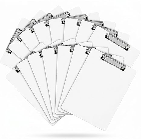 Dry Erase Clipboard Double Sided 9" x 12.5" with Low Profile Clip