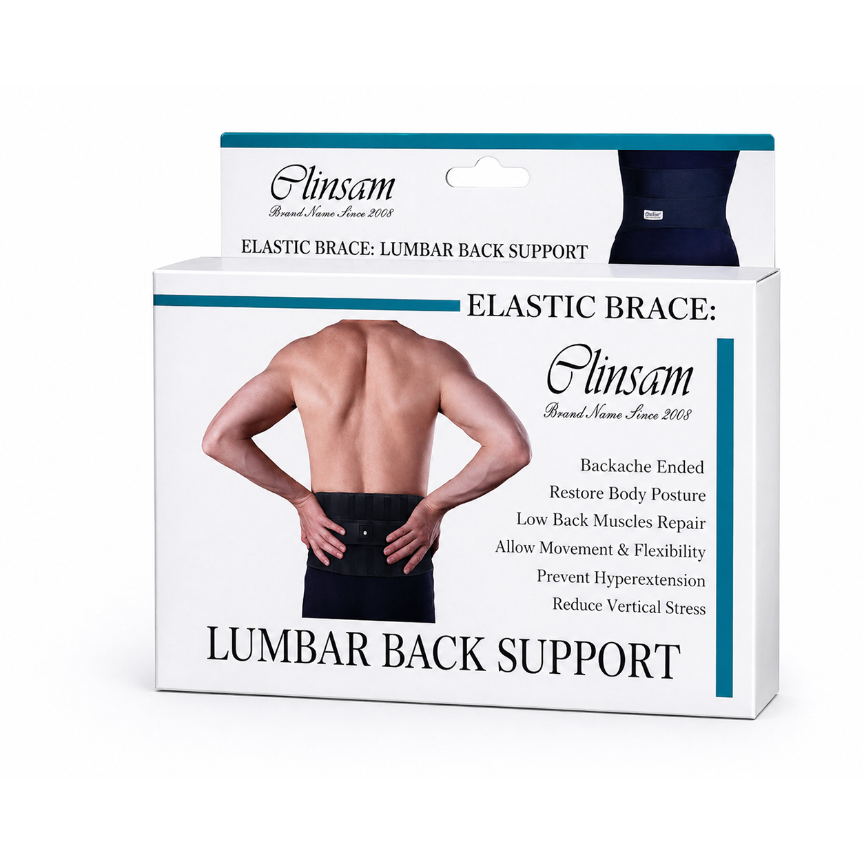 Elastic Lumbar Support Belt – Black, Small