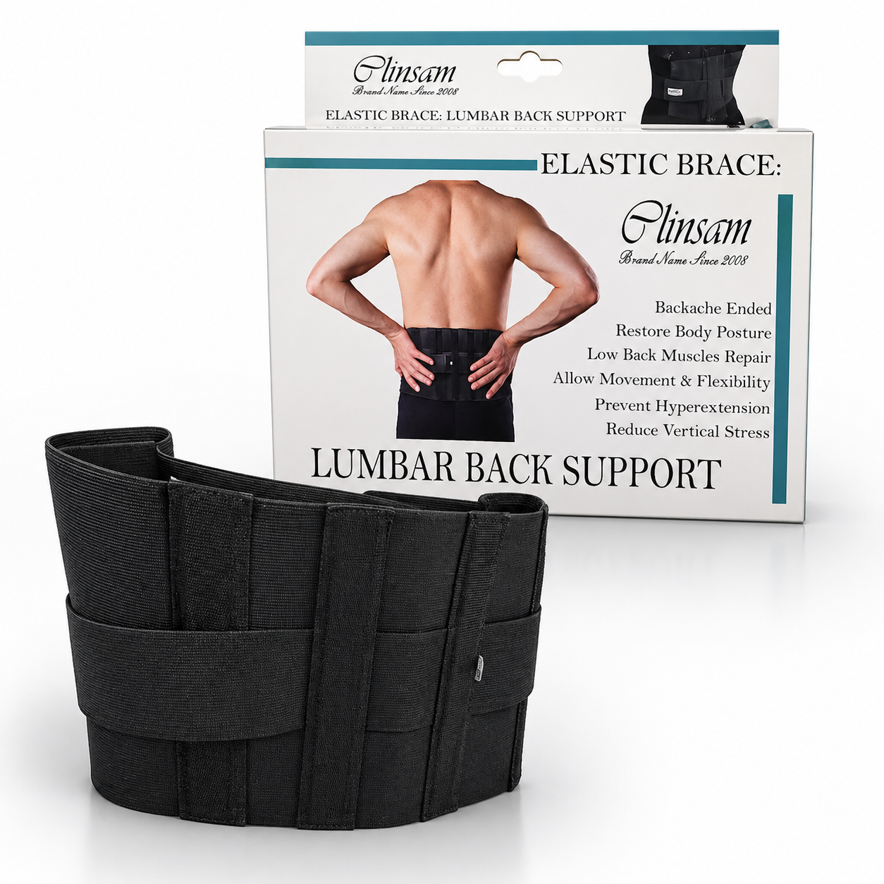 Elastic Lumbar Support Belt – Black, Small