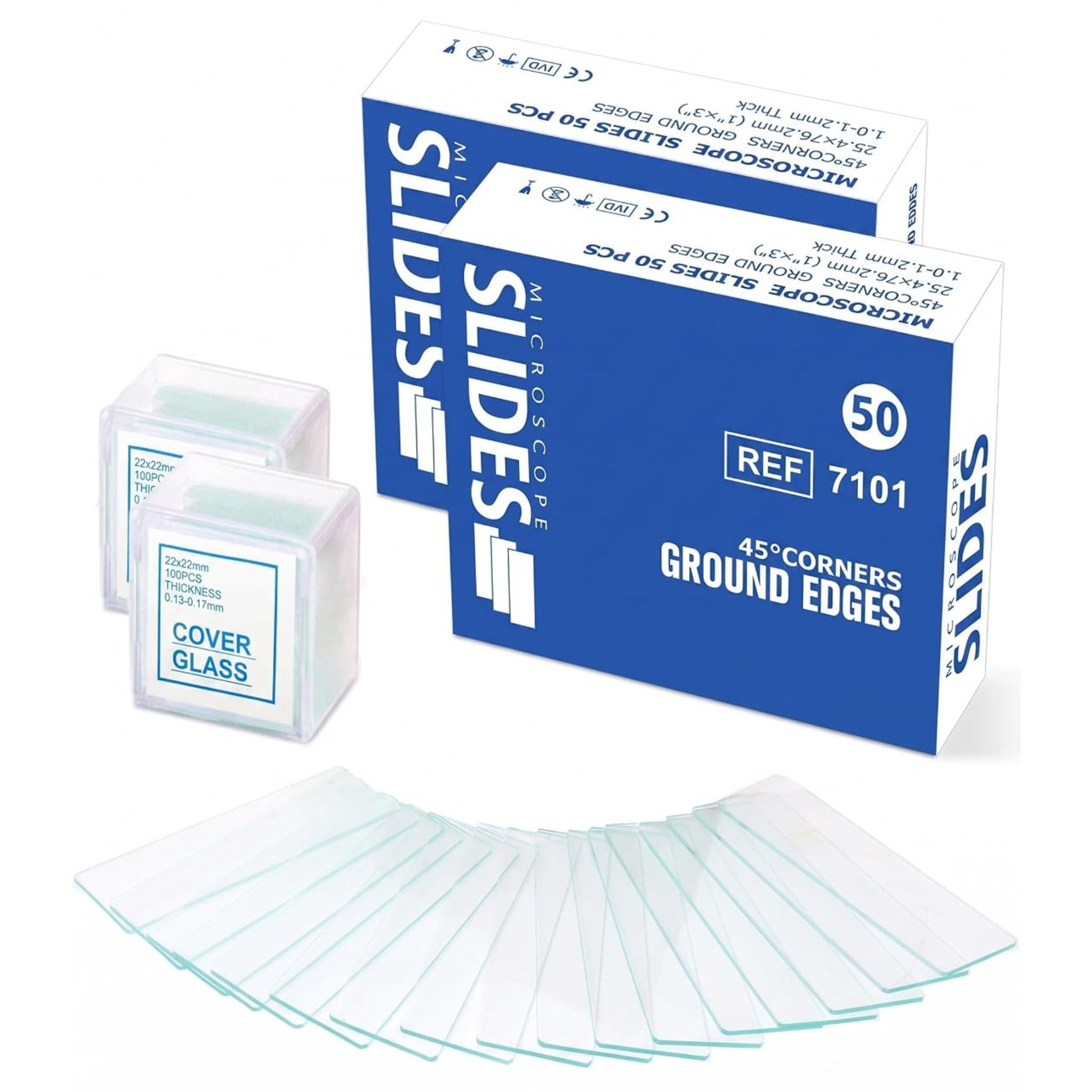 Glass Microscope Slides and Covers, 300 Pack