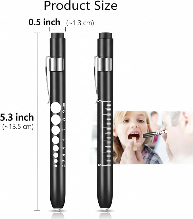 LED Medical Pen Light for Nurses Doctors, 3 Pack