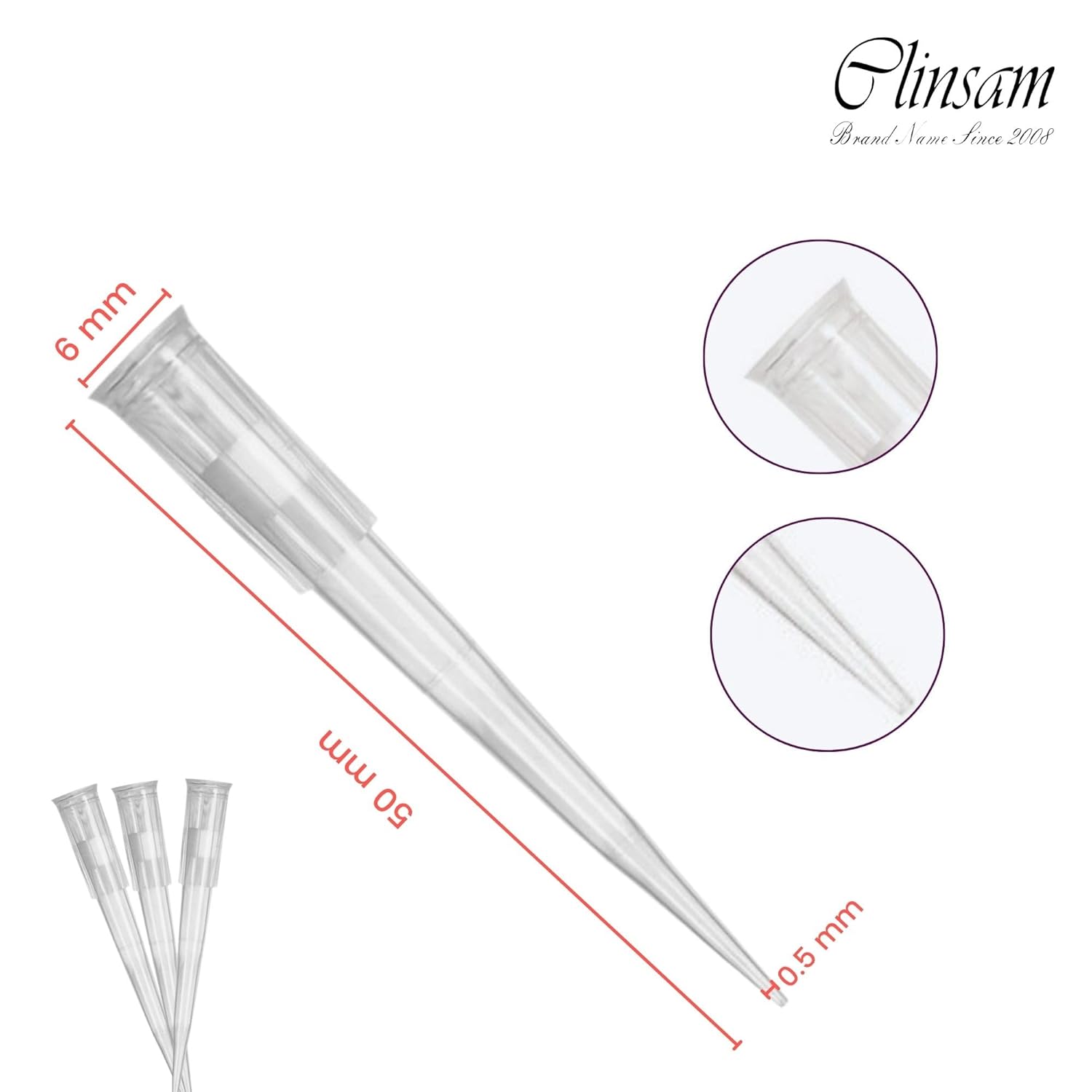 Universal Tips for Pipette 200µL Micro Pipette Tips, with Clear Graduation, 4800/CS
