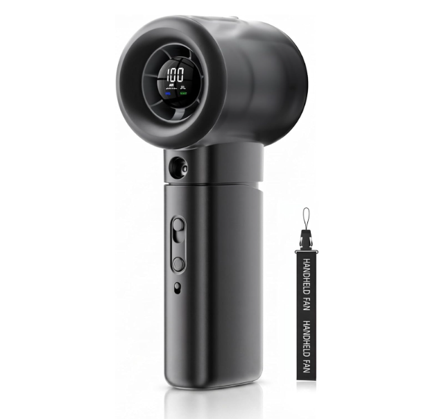 Portable Misting Fan Turbo Mist Handheld Fan - USB Rechargeable with Digital Display
