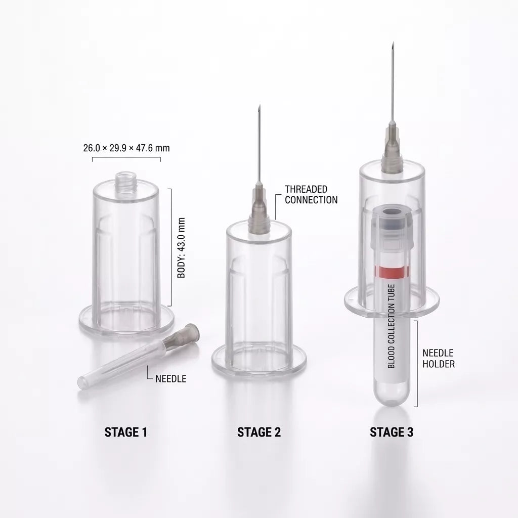 Needle Holder Universal Fit, Standard (Non-Shielded), 1000 Counts