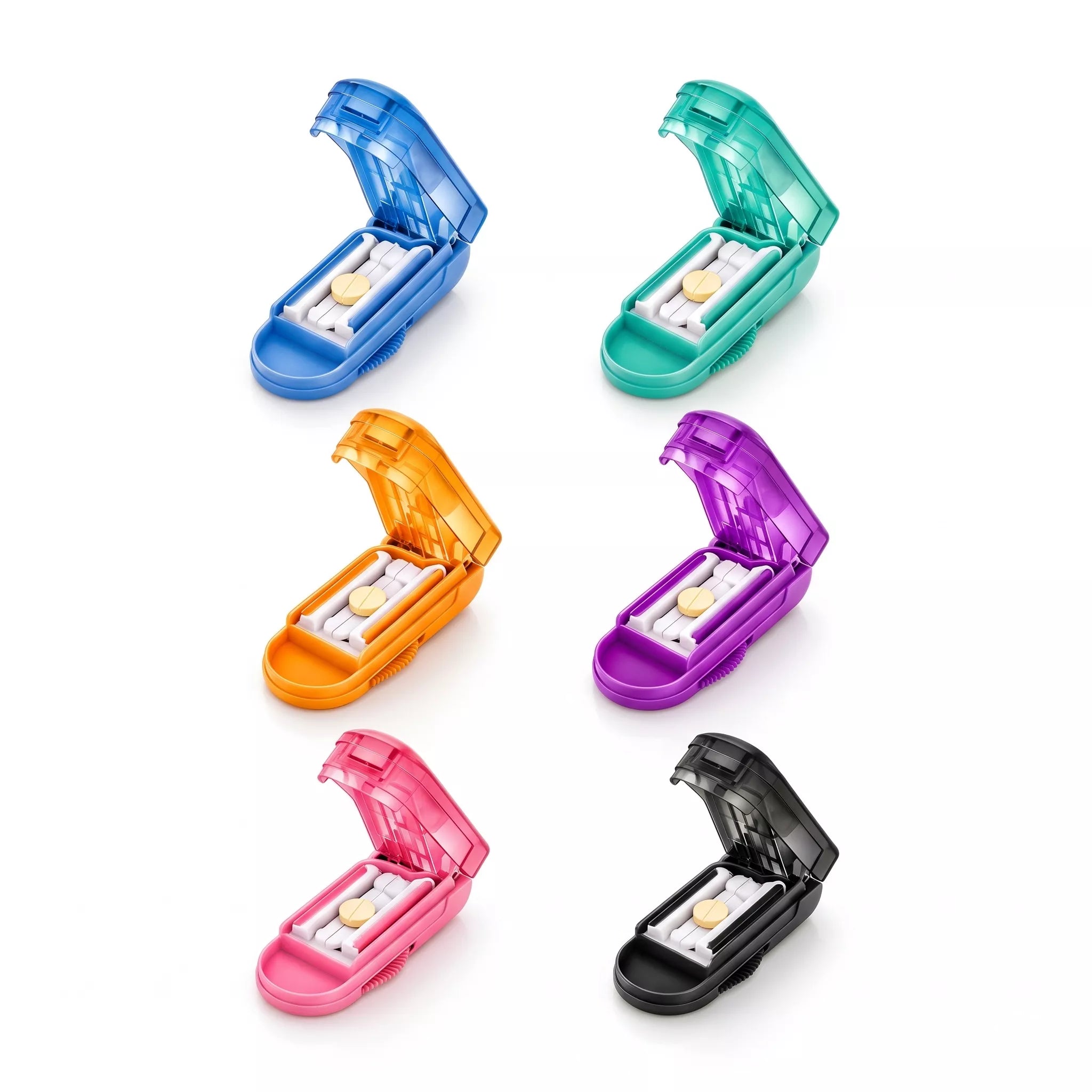 Pill Cutter Splitter with Storage, Adjustable Tablet Splitting Pills