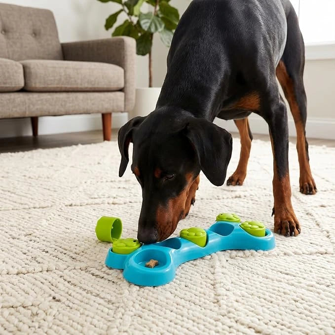 Pet Puzzle Toy, Slow Feeder Treat Dispenser Bowl for Cats & Dogs