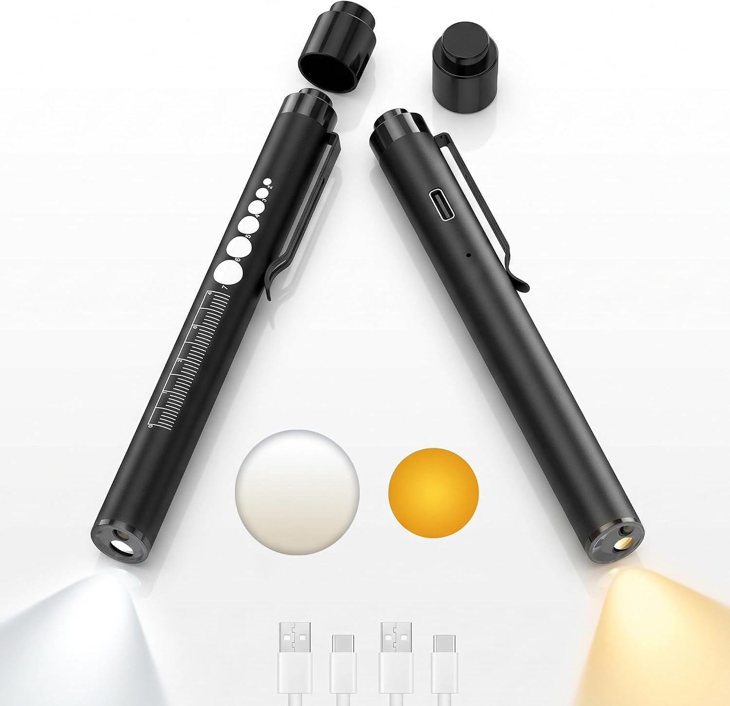 Rechargeable Penlight with Pupil Gauge Aluminum LED Nurse Doctor Light | Mini USB-C
