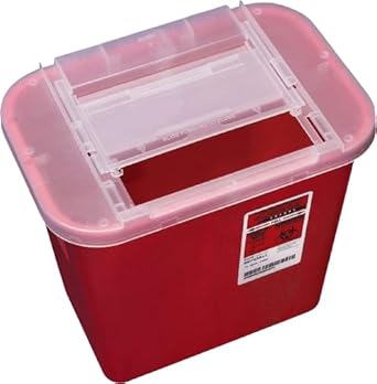 2-Gallon Sharps Container with Secure Lid and Free-Standing Design 24/cs