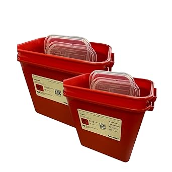 2-Gallon Sharps Container with Secure Lid and Free-Standing Design 24/cs