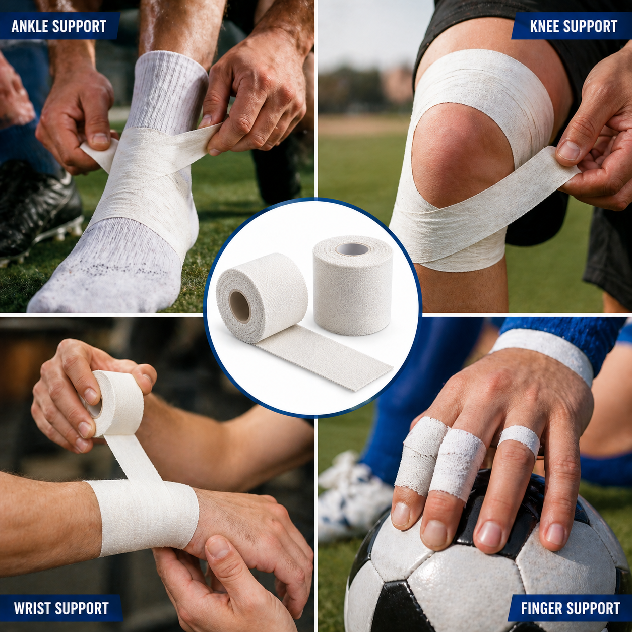White Soccer Tape – 2" x 10 Yards Athletic Sports Tape