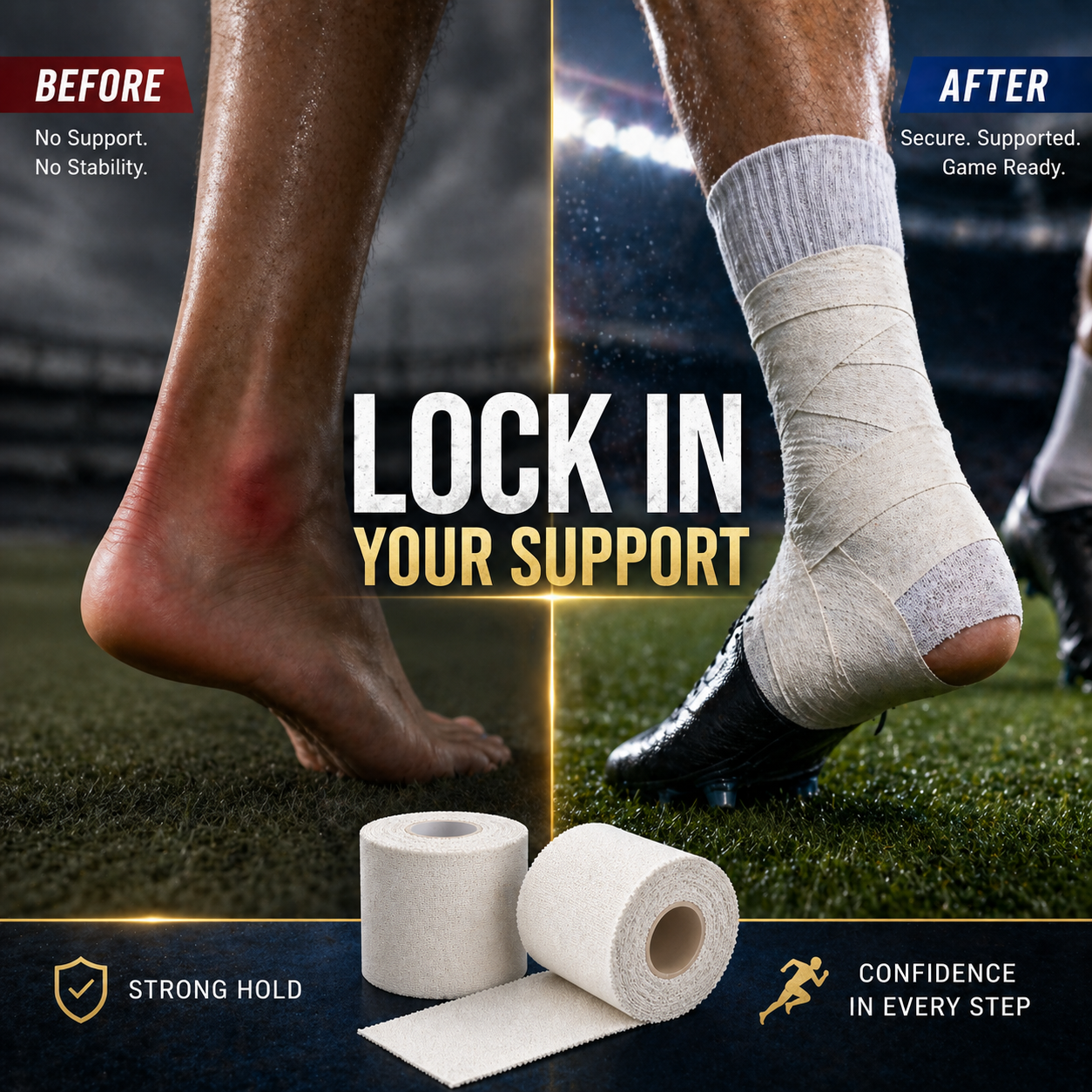 White Soccer Tape – 2" x 10 Yards Athletic Sports Tape