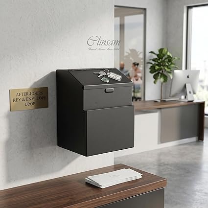 Suggestion Box with Lock and Slot – Wall Mount Metal Collection Box