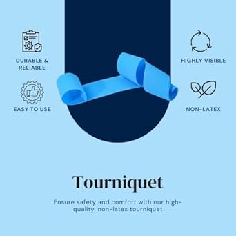 Latex-Free Disposable Tourniquets – 1 x 18in , 1 Carton (4 boxes-1000 Pcs)