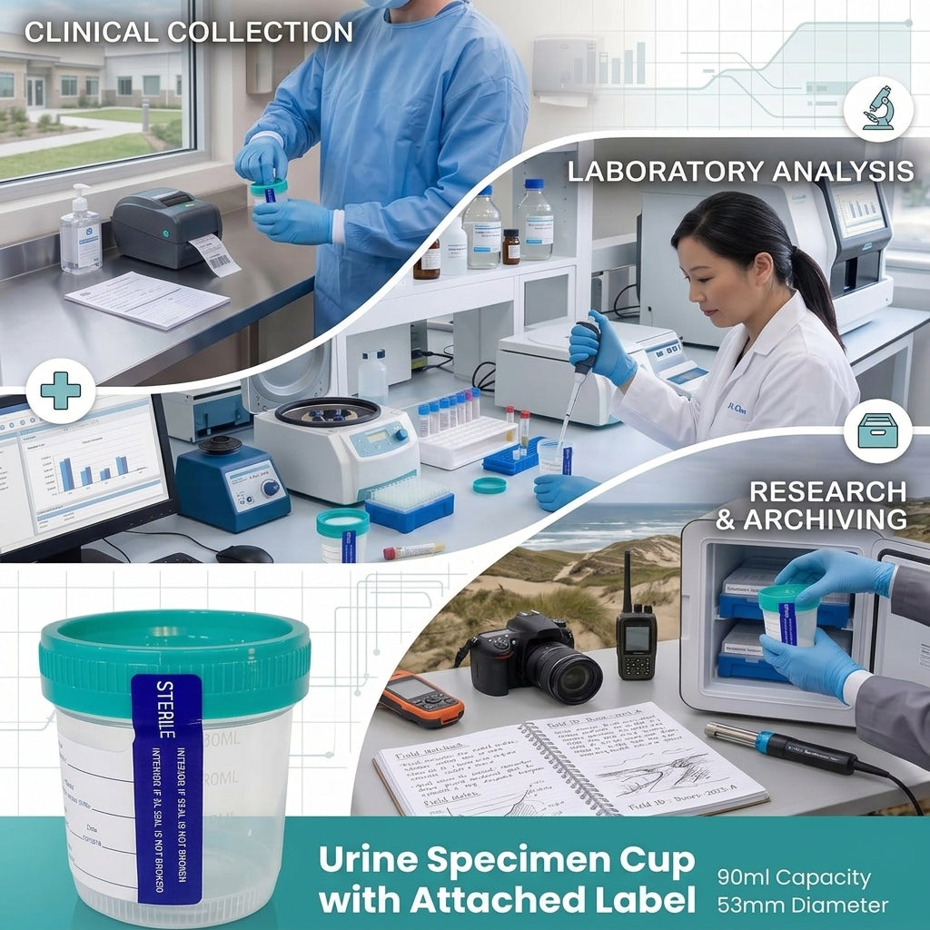 Urine Cup, 90mL x 53mm, Leak-Proof, Sterile Container